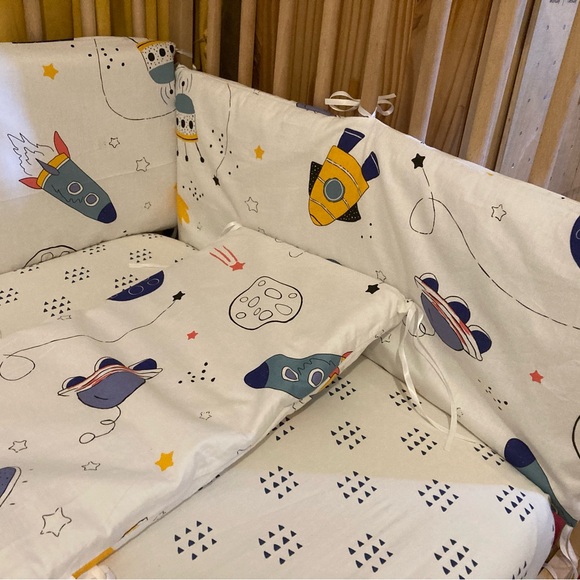 Space Theme Toddler Crib Liner Set - Picture 6 of 6
